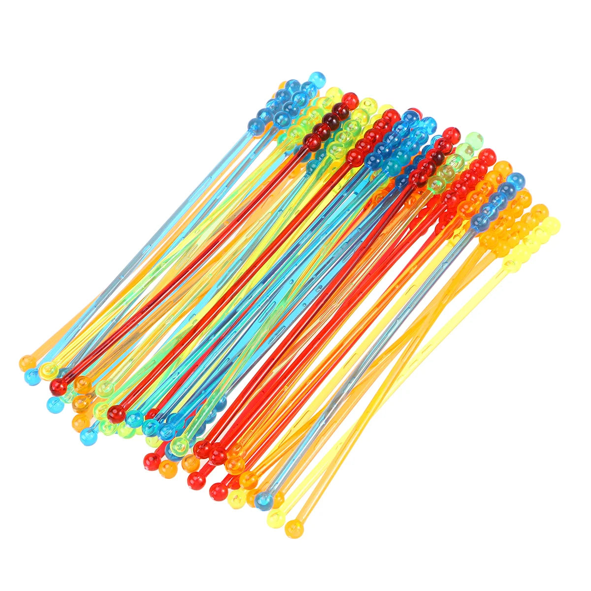 Lot De 100 Agitateurs à Cocktail Acrylique - Longueur 21 Cm (8.4") - Forme Étoile Pentacle - Pour Bars, Fêtes, Mariages