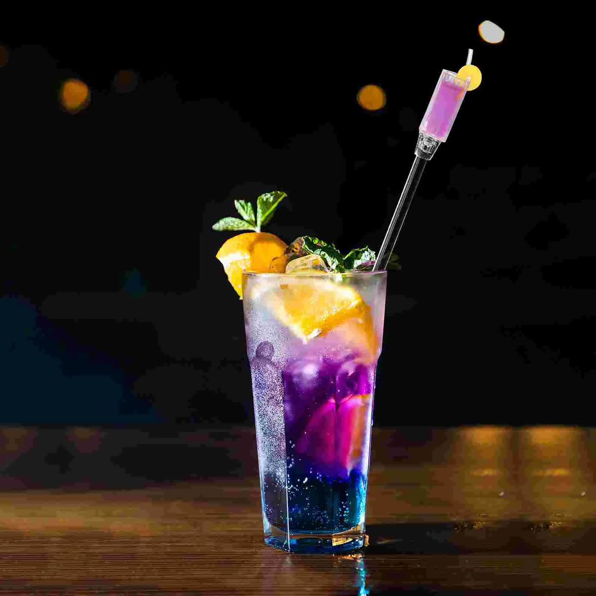 50 Agitateurs Cocktail Lumineux Squelette Halloween - Bâtonnets Réutilisables