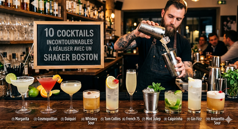 10 cocktails incontournables à réaliser avec un shaker Boston