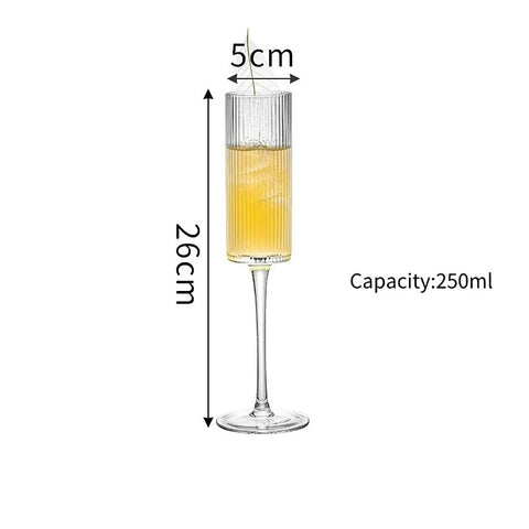 verre strié pour cocktails