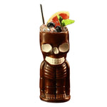 skull tiki mug