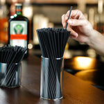 paille design noire pour cocktail